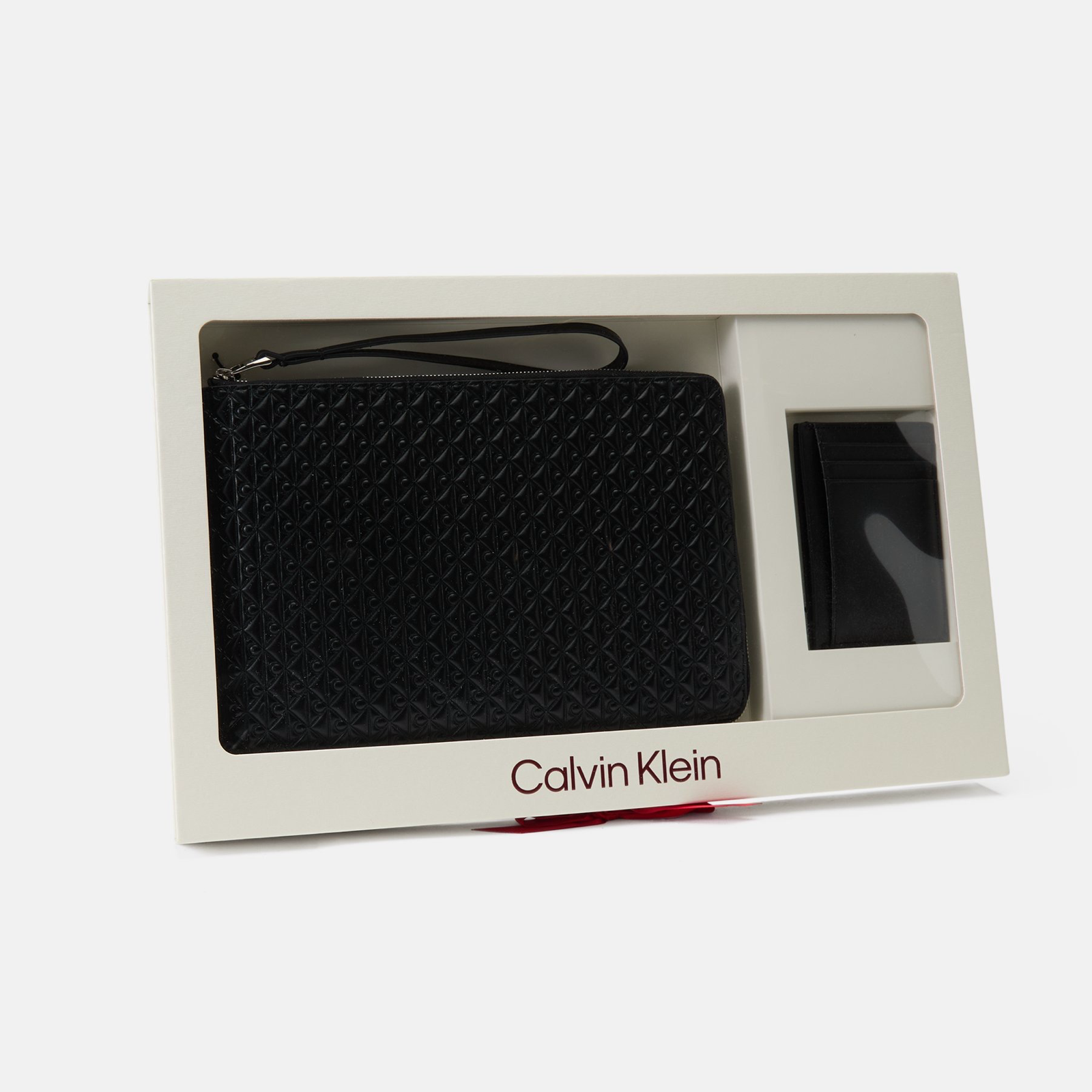Мъжки подаръчен комплект клъч чанта и кардхолдър Calvin Klein Men Gift Set Clutch Bag LV04D0003G Front View