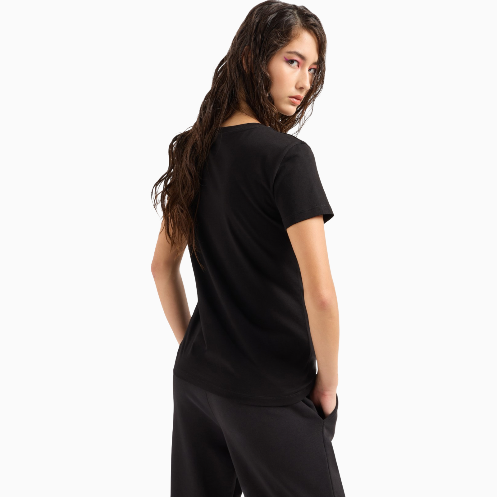 Дамска черна тениска Armani Exchange 6DYT53 YJ3RZ 1200 Back