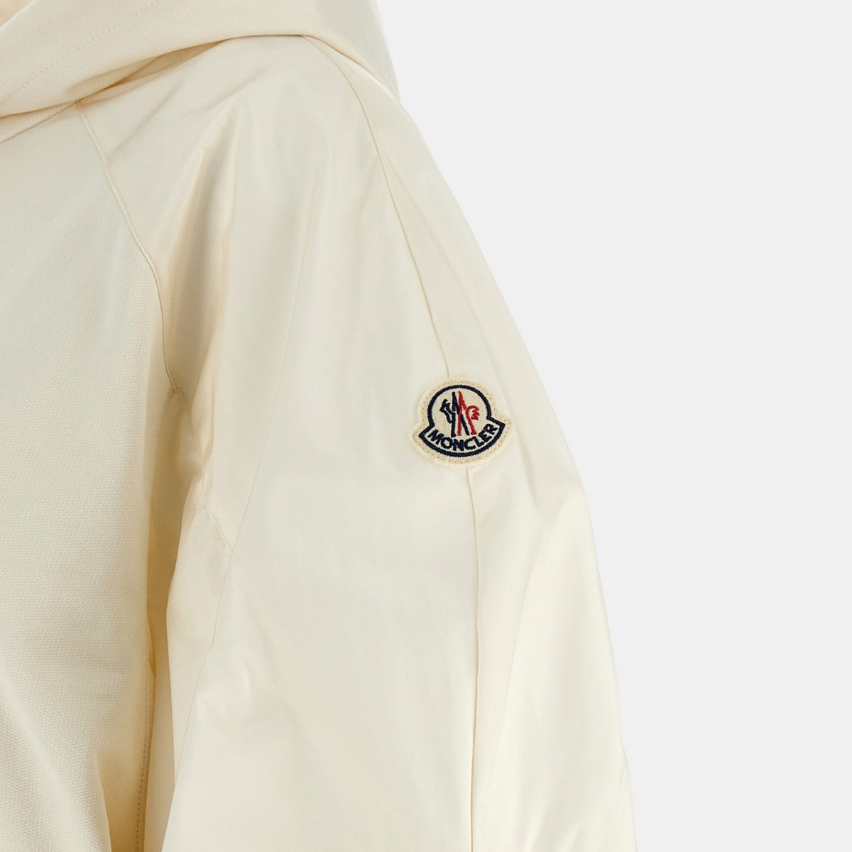 Moncler White Cotton Hoodie