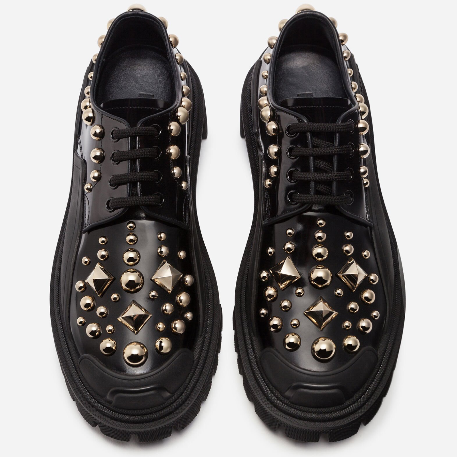 Dolce & Gabbana Jeweled Crystals Derby Hi Trekking Women Shoes CK1700 AJ577 8S574 Top View