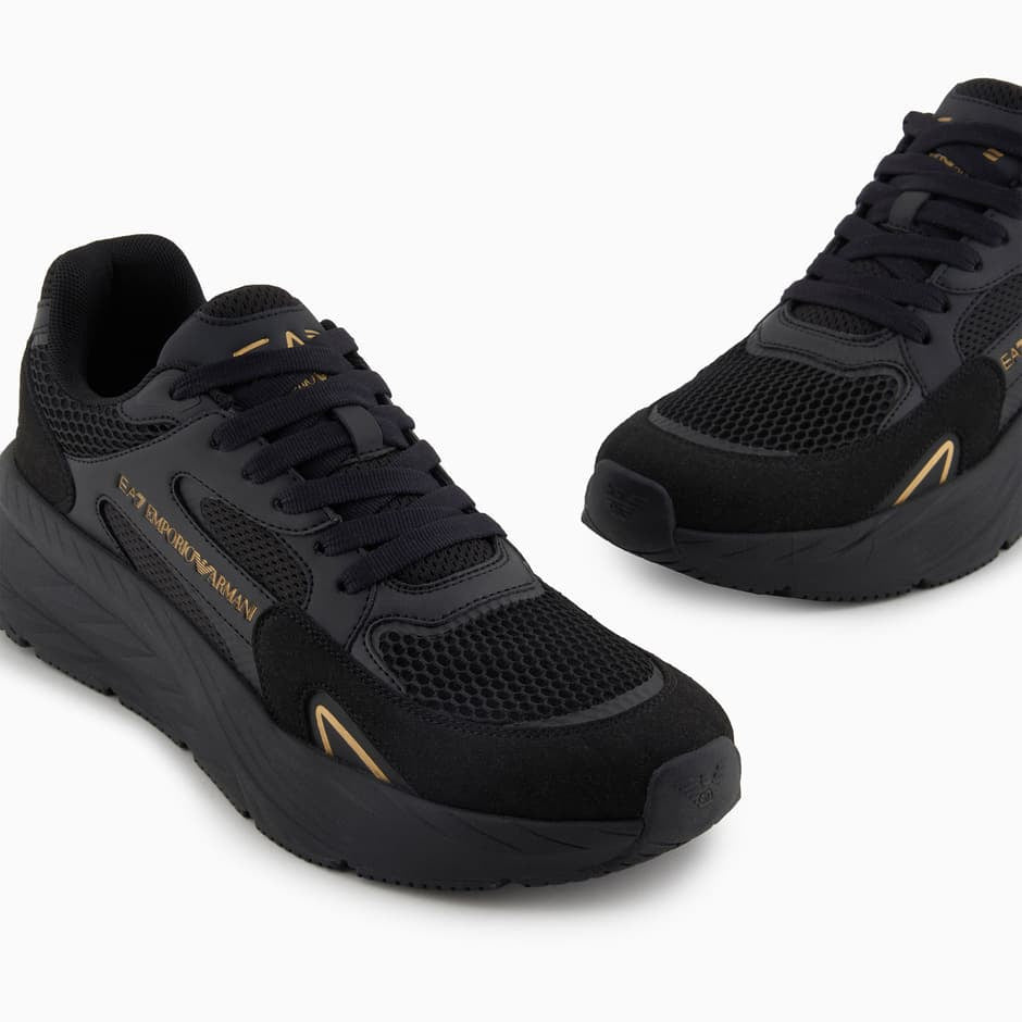 Мъжки черни маратонки EA7 Emporio Armani Men Sneakers X8X178 XK382 M701 Close-Up