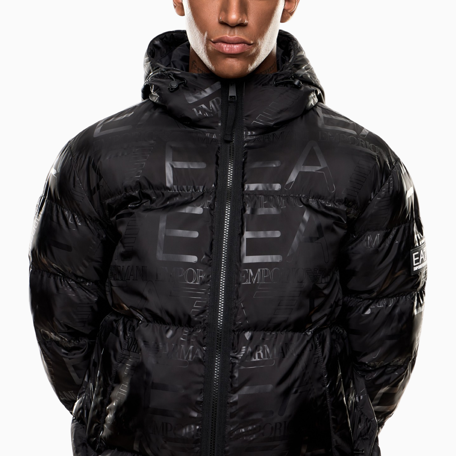 Мъжко черно зимно яке EA7 Emporio Armani Men Jacket 7M000697 AF15969 Close-Up