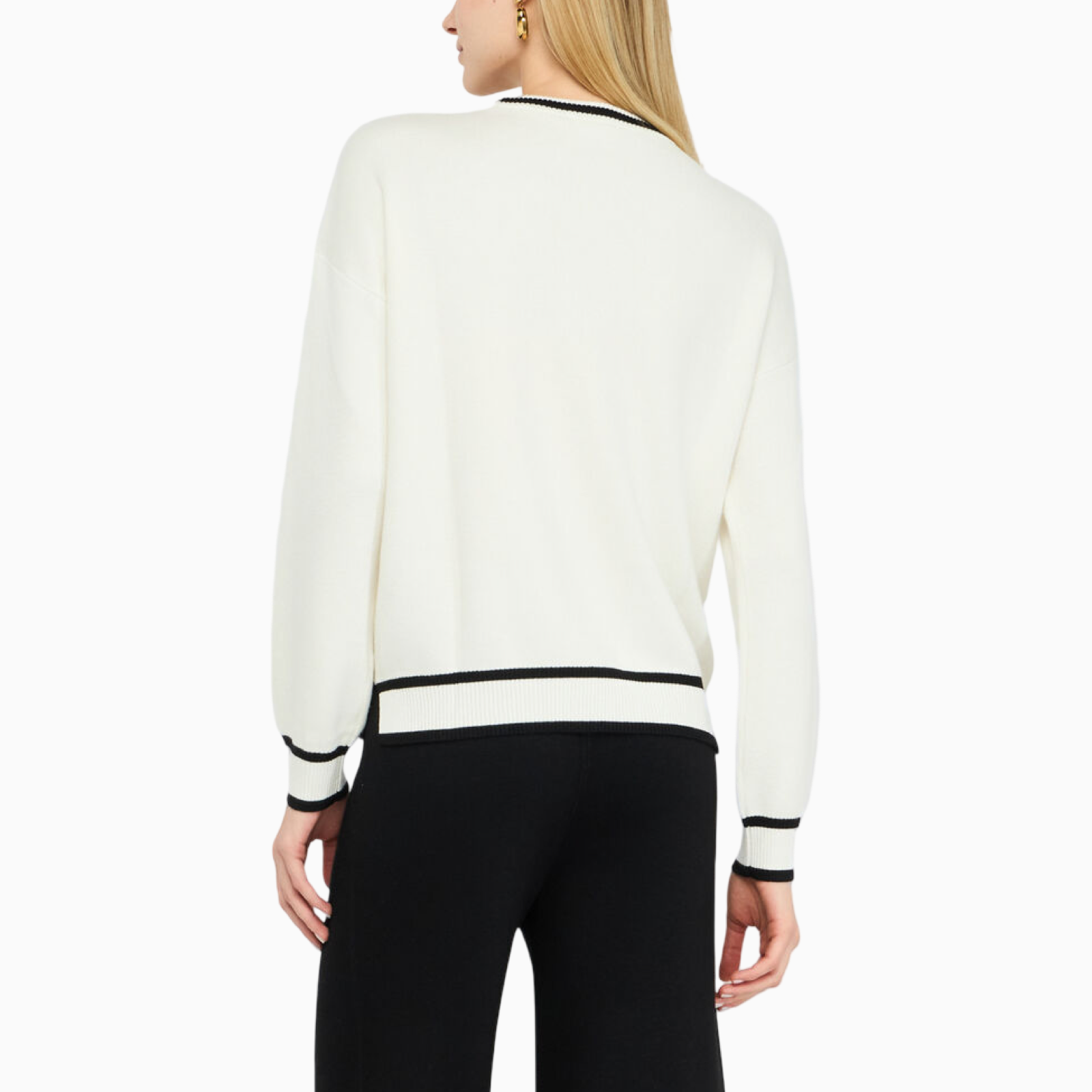 Дамски бял пуловер Liu Jo Women Sweater TF5230 MS59L Back View