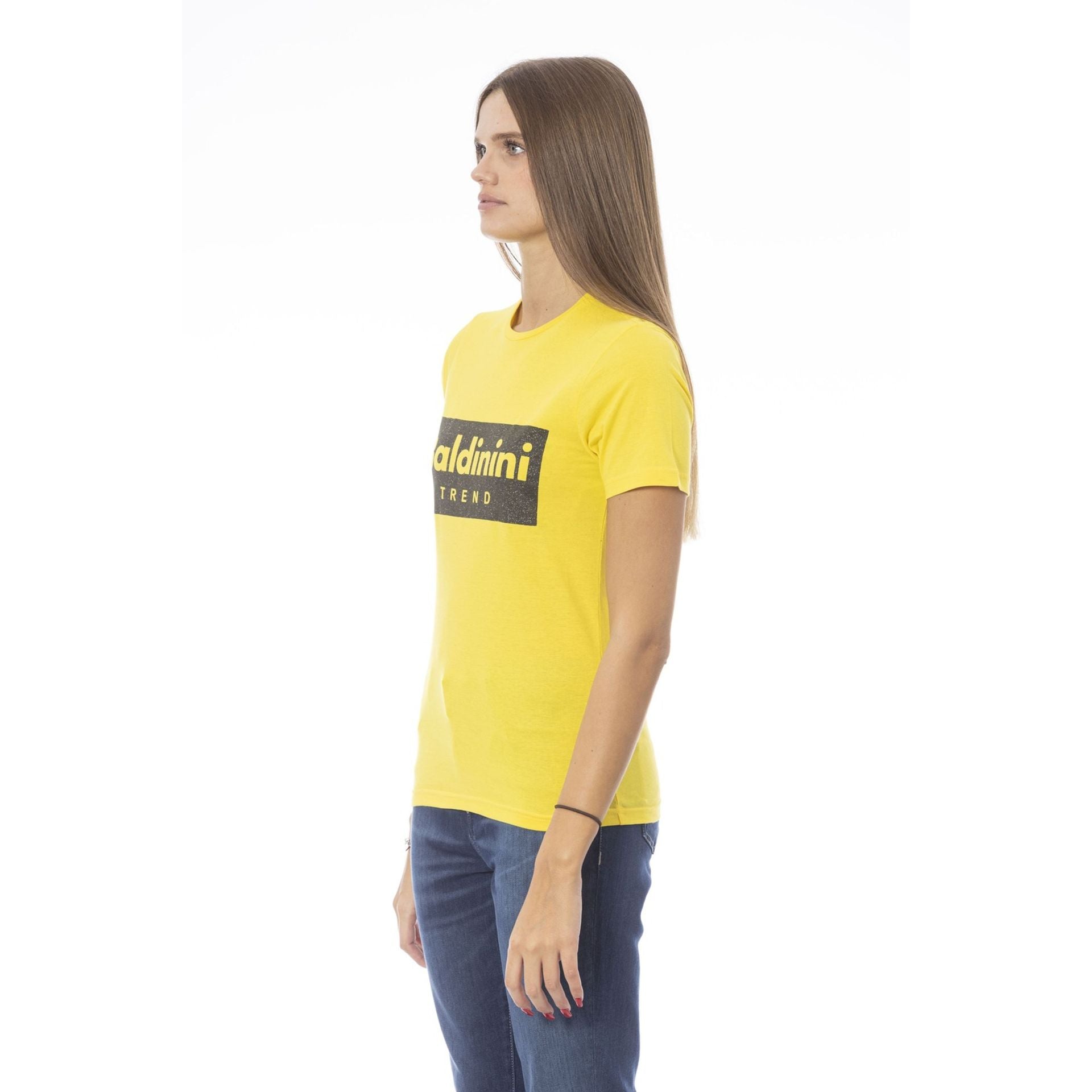 Дамска памучна тениска в жълто Women’s t-shirt Baldinini Trend
TSD07 MANTOVA GIALLOYELLOW angled view