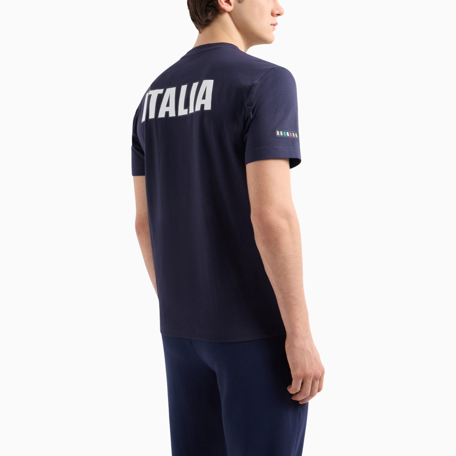 Мъжка синя тениска EA7 Emporio Armani Men T-shirt 6DPT1 FPJMUZ 1577 Back View