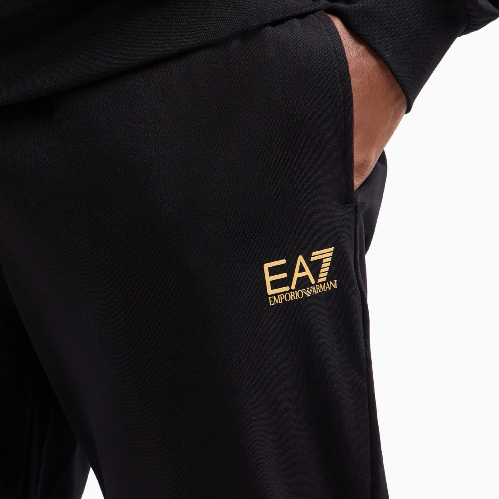 Мъжки черен екип EA7 Emporio Armani Men Tracksuit 8NPV63 PJVRZ Close-Up
