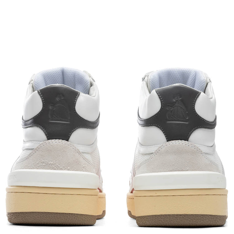 Мъжки високи кецове Men’s high top sneakers Lanvin Clay FM-SKDK01-NASH-A21-WHT heels view