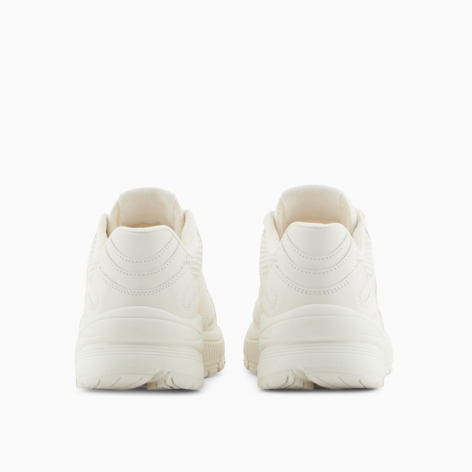 Дамски маратонки Women’s sneakers Armani Exchange XDX195 XV944 Q308 Off White / Gold Heel view