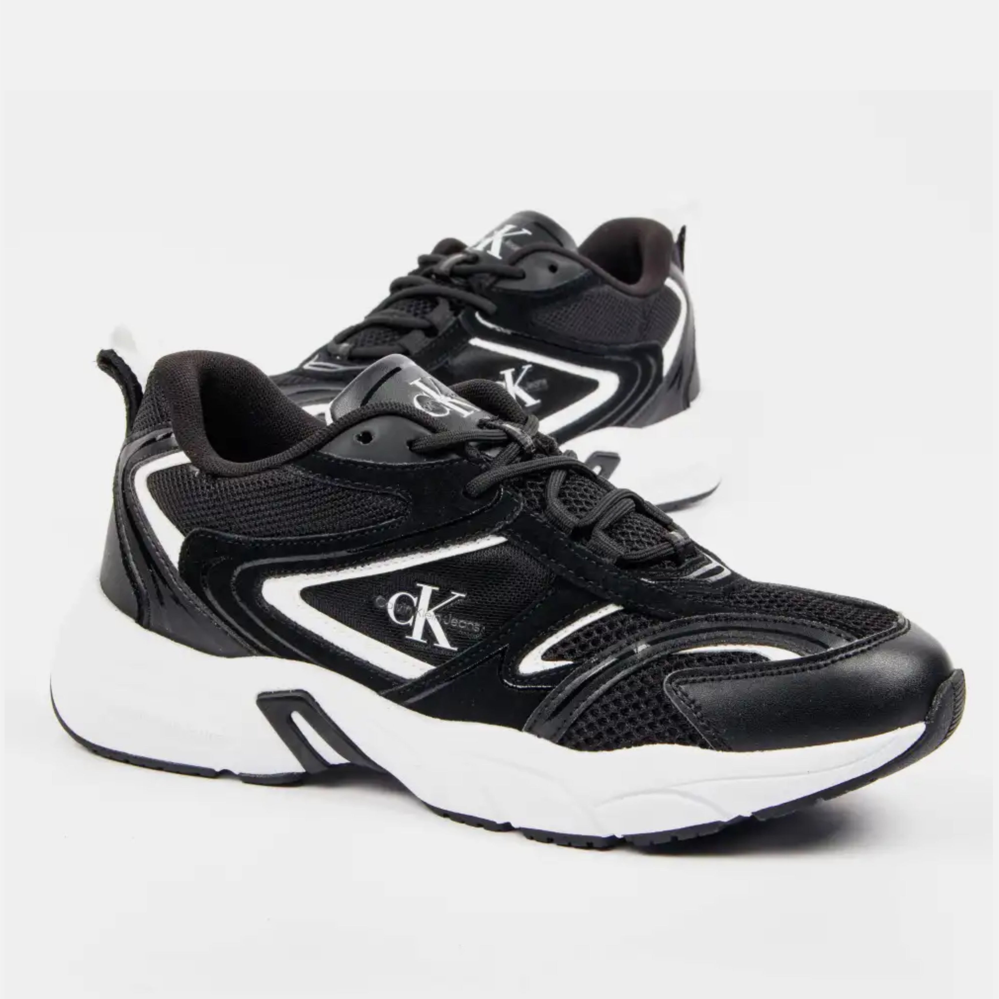 Men’s Retro Tennis Su-Mesh Sneakers Calvin Klein YM0YM00589 Black Lateral view 2