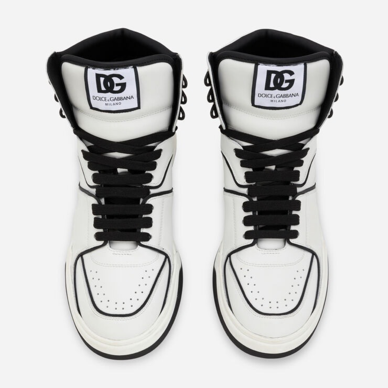 Dolce & Gabbana New Roma High Top Men Sneakers CS2037 AY9658 9697 Top View