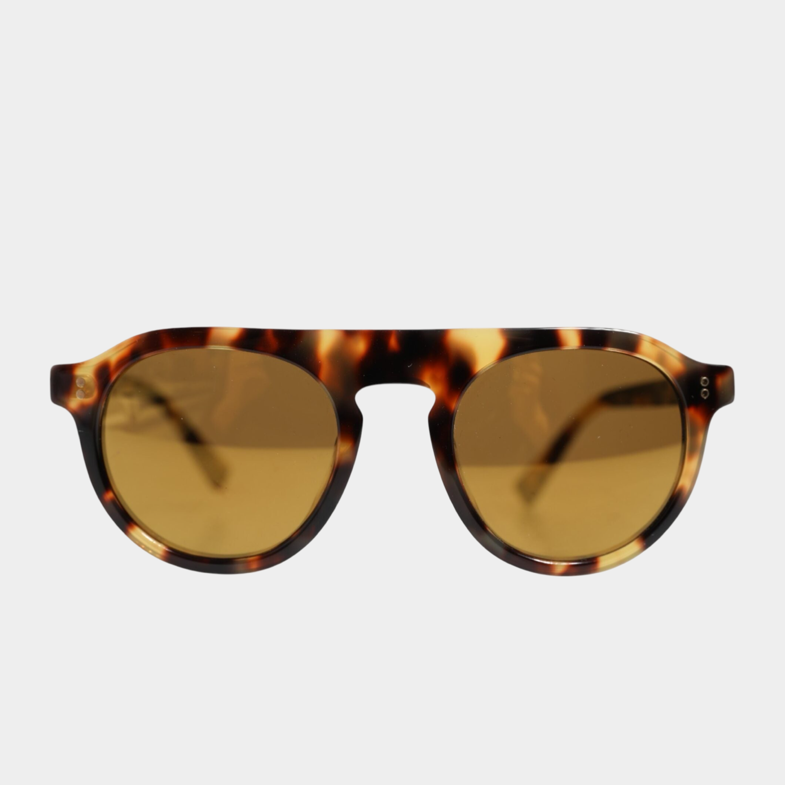 Dolce & Gabbana Brown Acetate Round Leopard Print Sunglasses DG4306F Front View