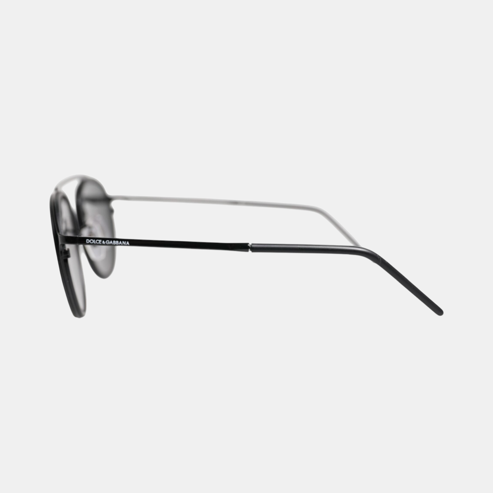 Dolce & Gabbana Matte Black DG2276 Metal Rim Round Shades Sunglasses