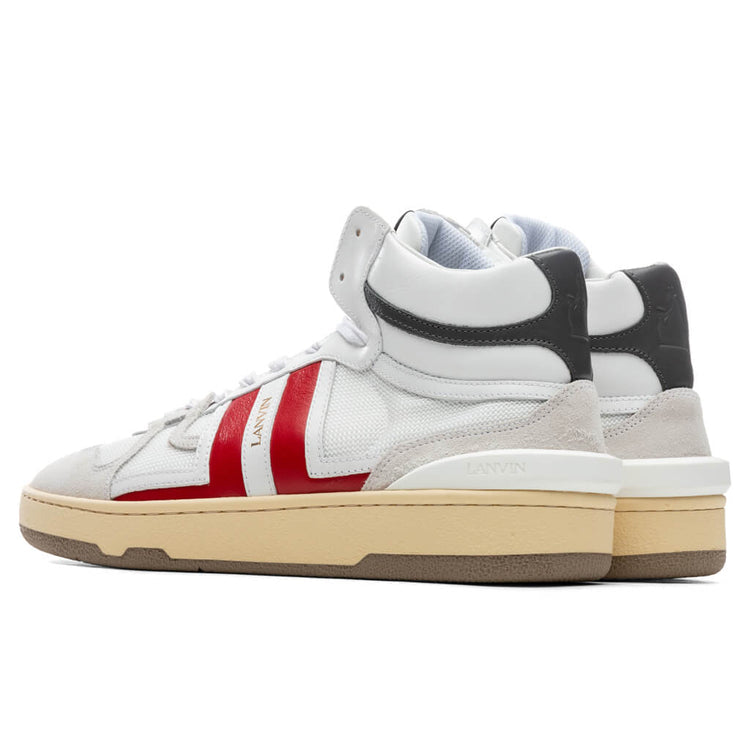 Мъжки високи кецове Men’s high top sneakers Lanvin Clay FM-SKDK01-NASH-A21-WHT heel view