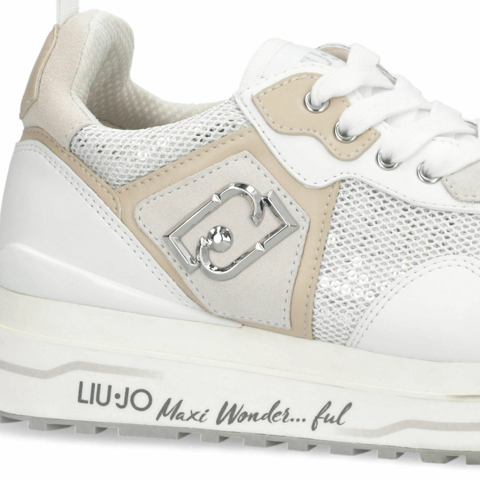 Дамски бели маратонки Liu Jo Women Sneakers Maxi Wonder 01 BA6009PX077 0111 Close-Up