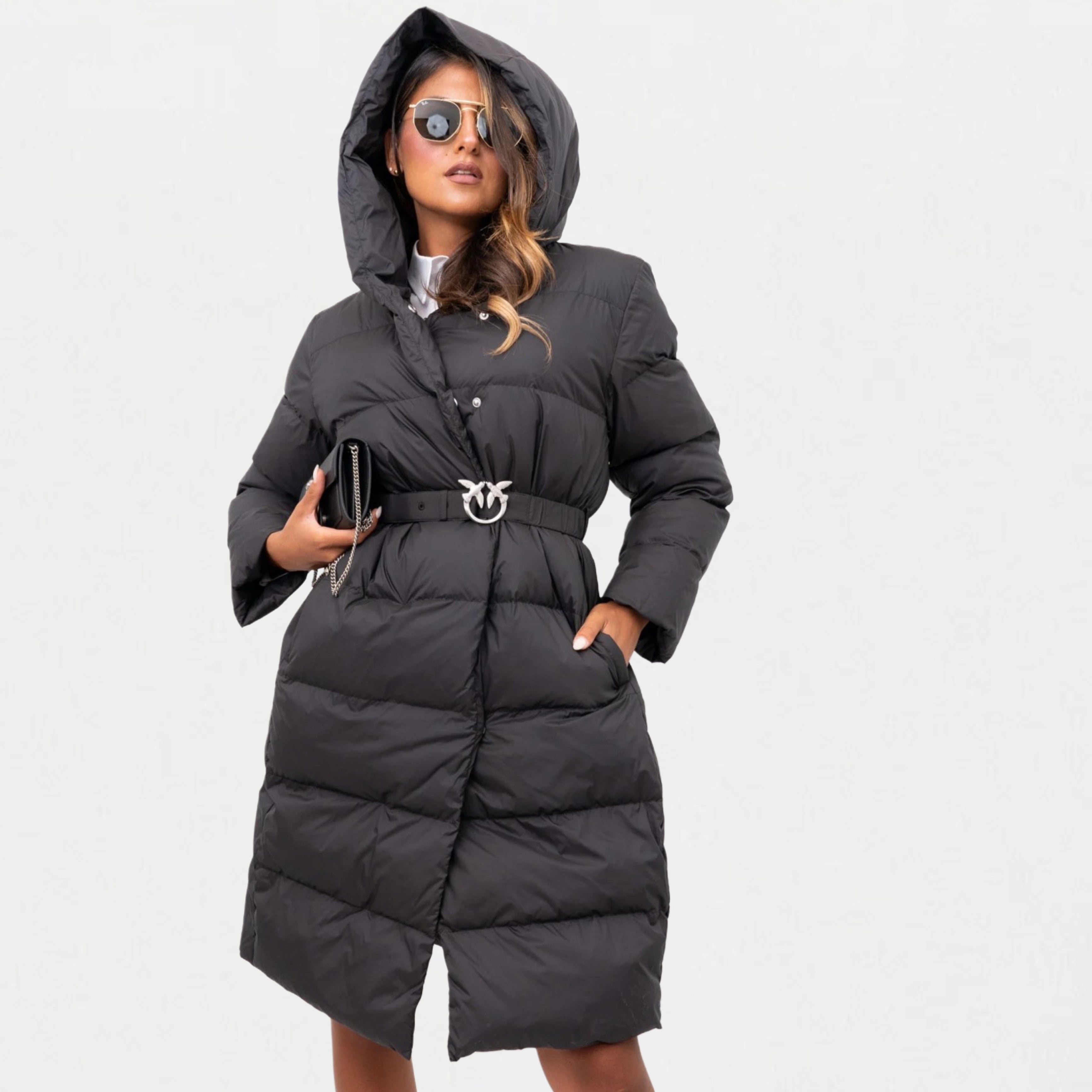 Дамско дълго яке Women's jacket Collirio Caban PINKO 103828 A11M Z99 Black