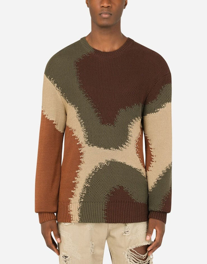Мъжки пуловер Men’s abstract cotton sweater DOLCE & GABBANA GXI60T JACMG S9000