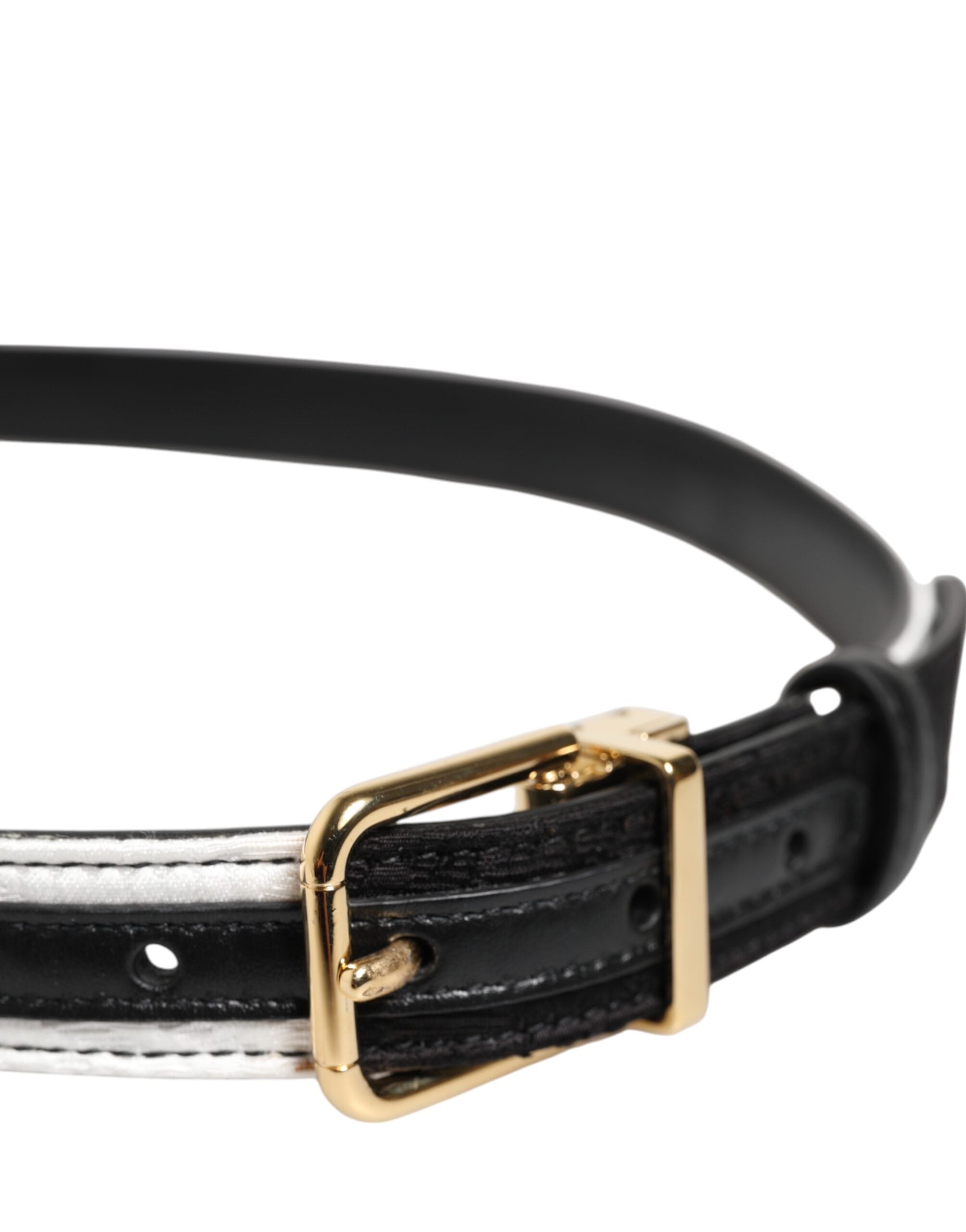 Дамски пачуърк колан Women’s luxury belt DOLCE & GABBANA BE1351 A0339 Black and White