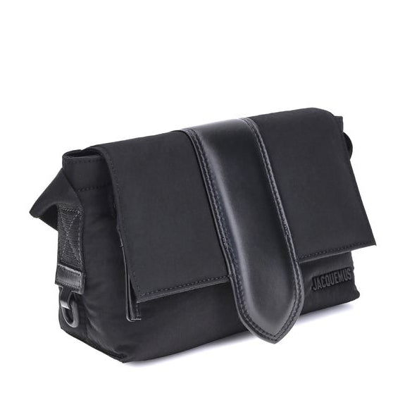 Мъжка чанта Men’s shoulder nylon bag Jacquemus Bambino BAM00373AW00424990 Black angled view
