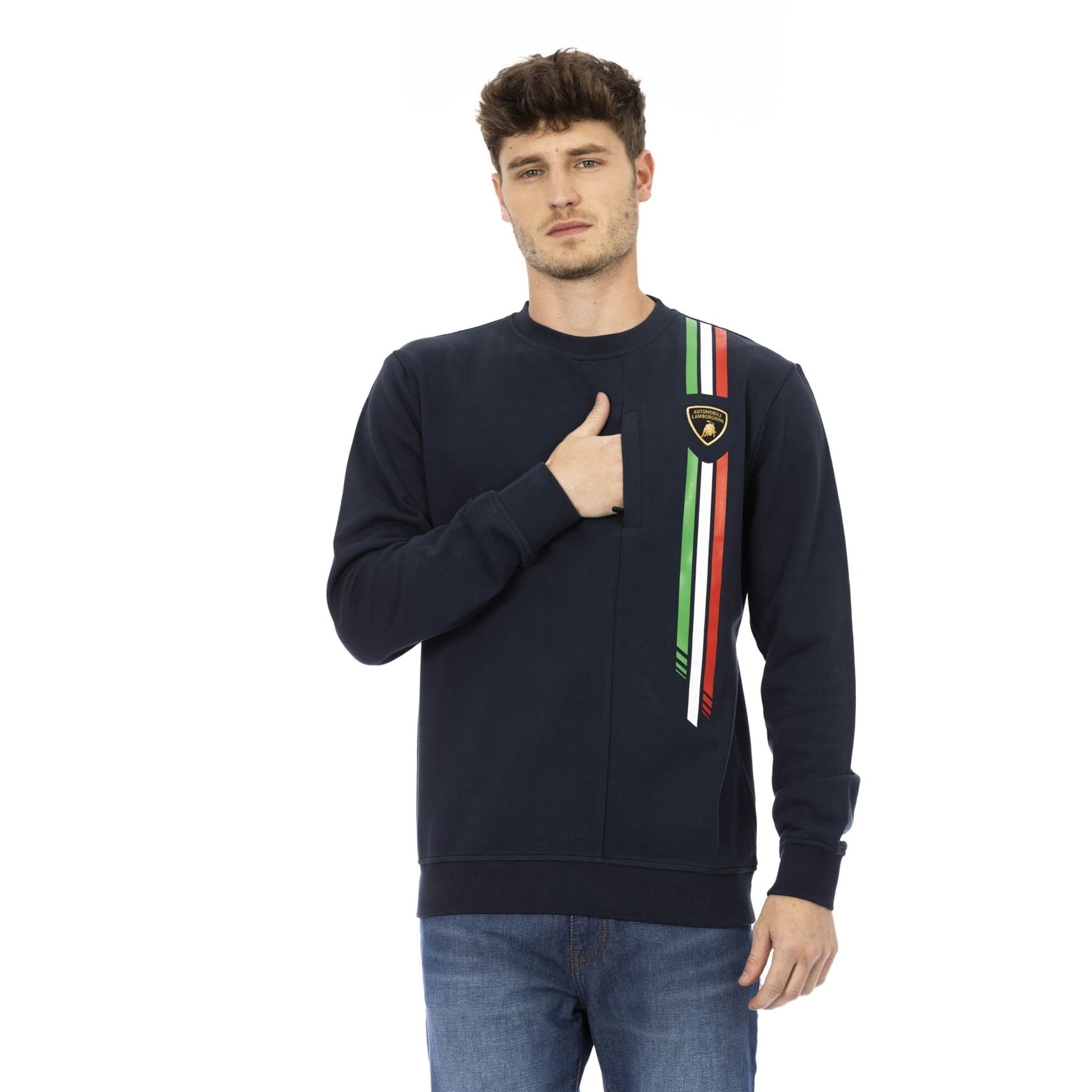 Мъжкa блуза Men’s sweatshirt Automobili Lamborghini 72XBI017CJ315 240 BLU ACHELOS front view 2