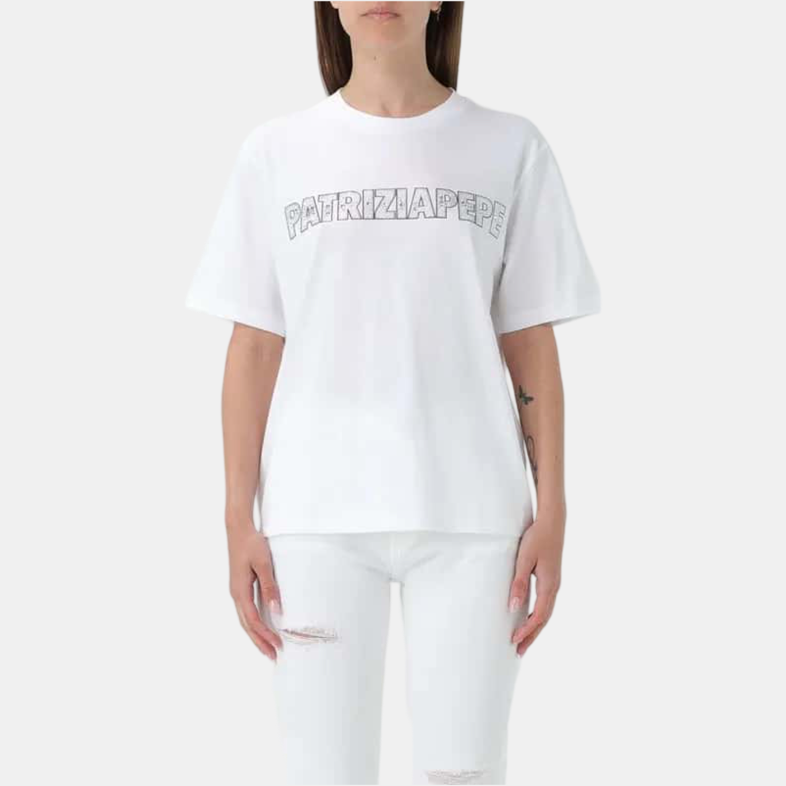 Дамска бяла тениска Patrizia Pepe 2M4389 J089