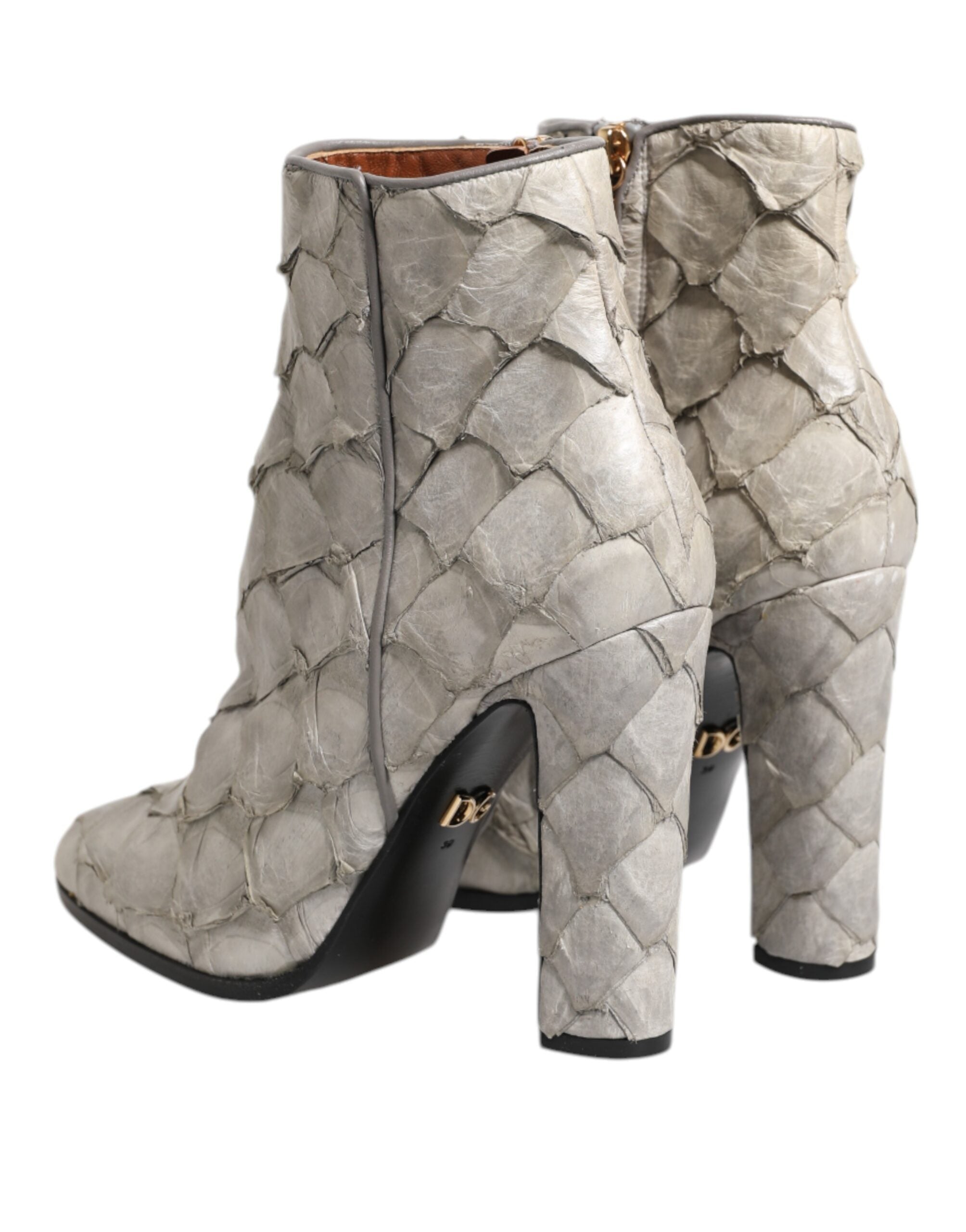 Дамски боти от естествена кожа на ток Women’s heels ankle boots DOLCE & GABBANA heels view