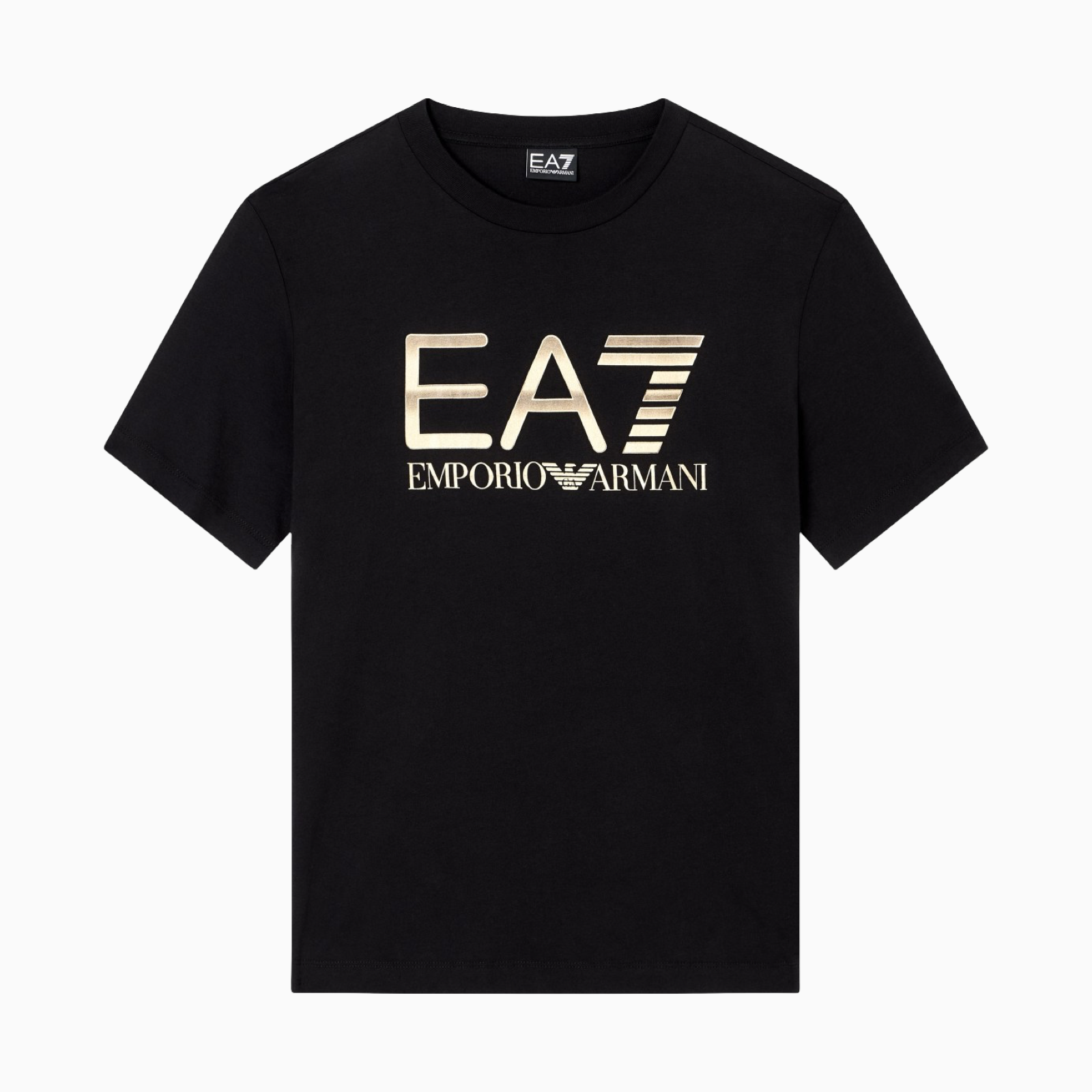 Мъжка черна тениска EA7 Emporio Armani Men T-shirt 7M001189 AF17789 Front View