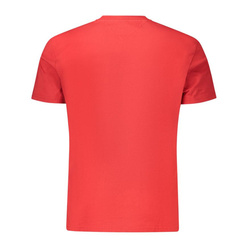 Мъжка тениска в червено Men's t-shirt Tommy Hilfiger DM0DM21940 XLE Red back view