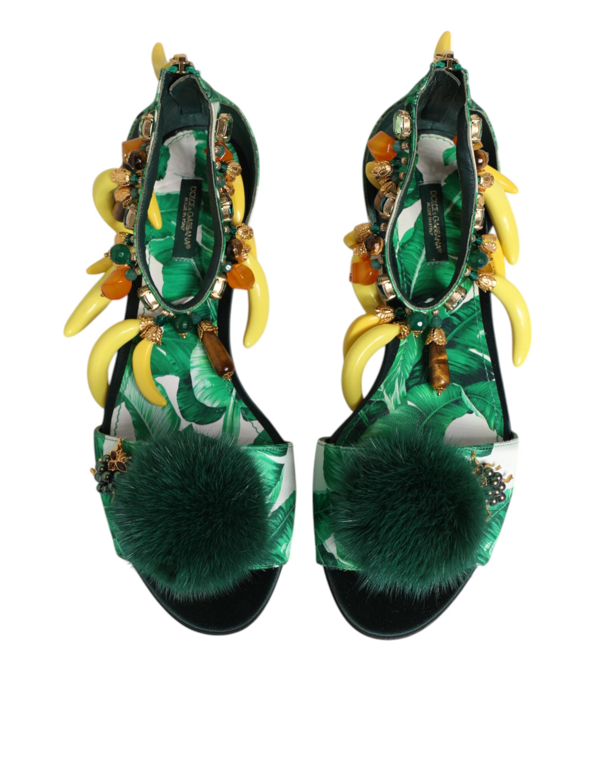 Дамски екстравагантни сандали с банани Dolce & Gabbana Banana Leaf Sandals top view