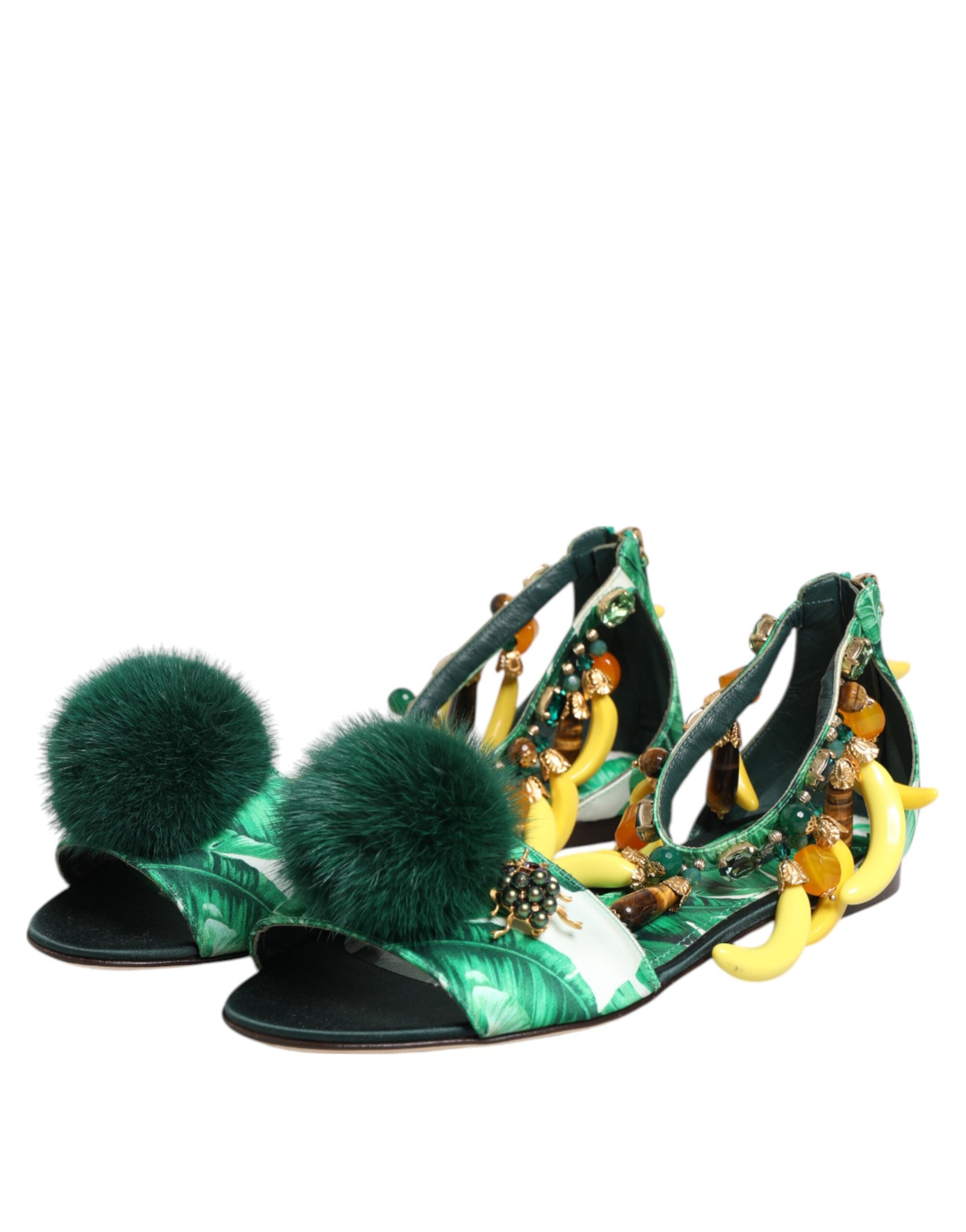 Дамски екстравагантни сандали с банани Dolce & Gabbana Banana Leaf Sandals