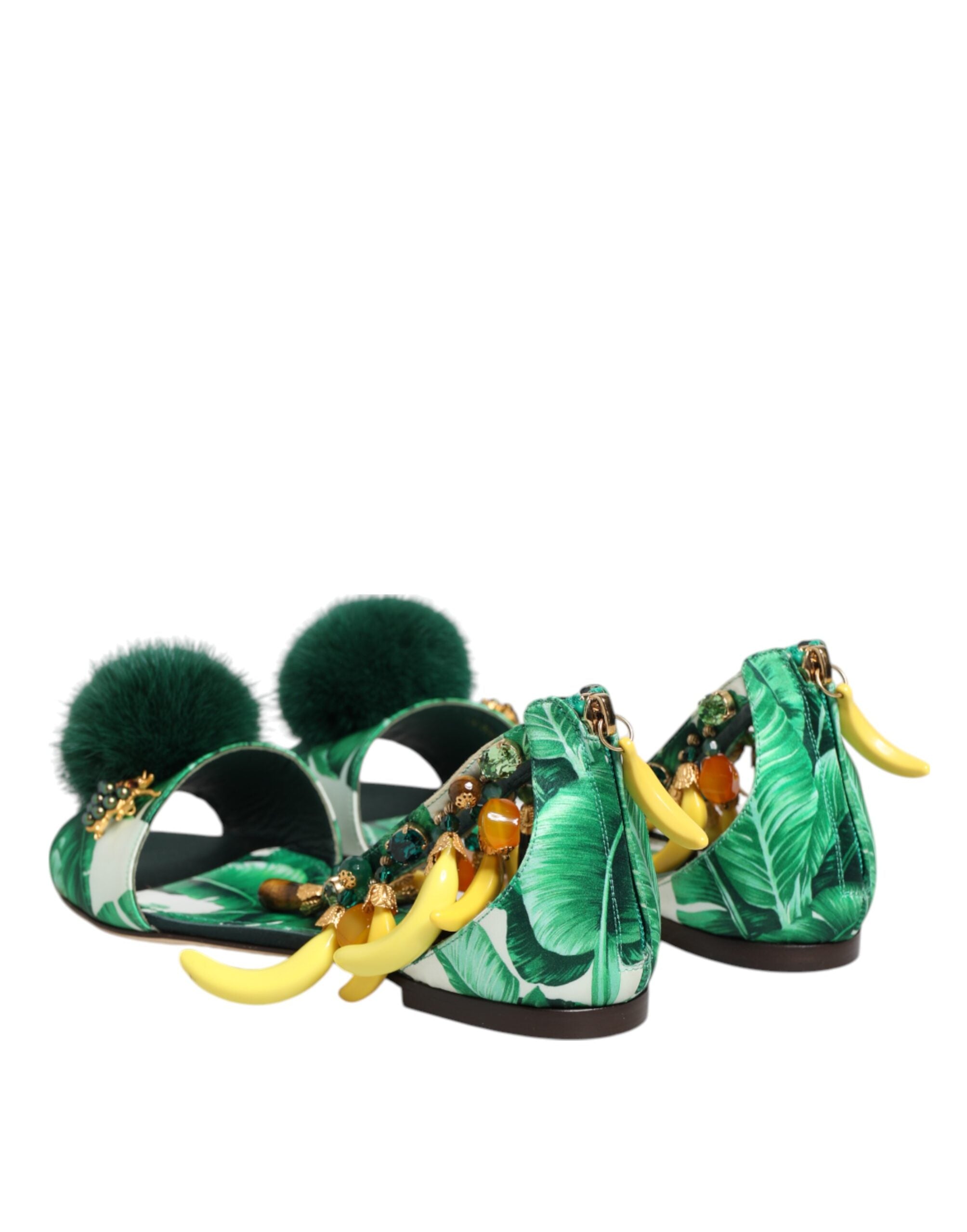 Дамски екстравагантни сандали с банани Dolce & Gabbana Banana Leaf Sandals heels view