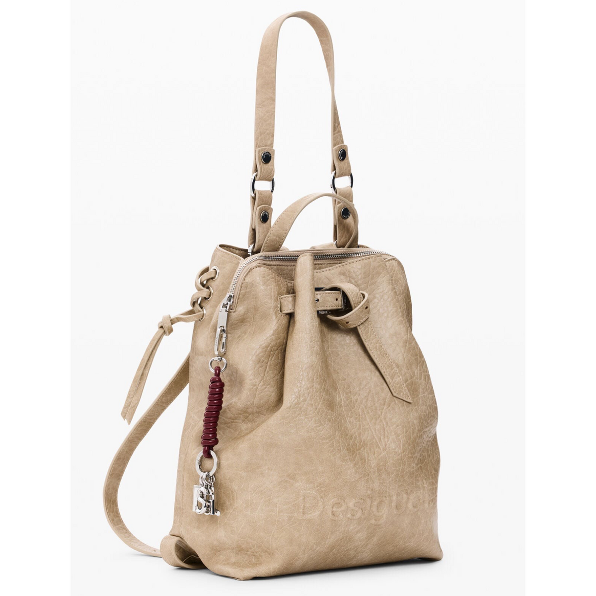 Дамска бежова раница Desigual Women Backpack 26WAKP15 1008 Side View