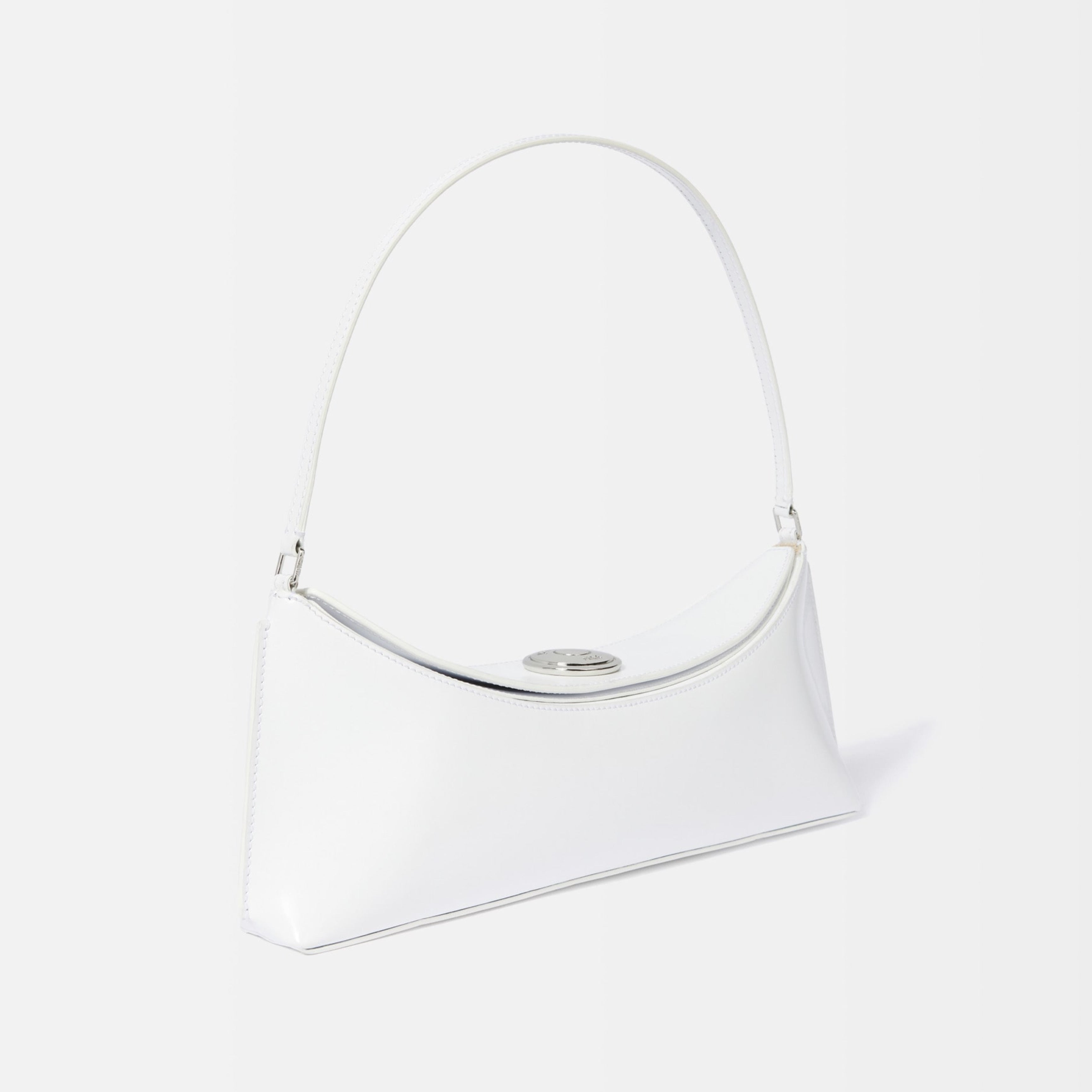 Дамска чанта Women’s folded shoulder bag Jacquemus Ovalo Clutch BAW00438AC18A01100 White angled view