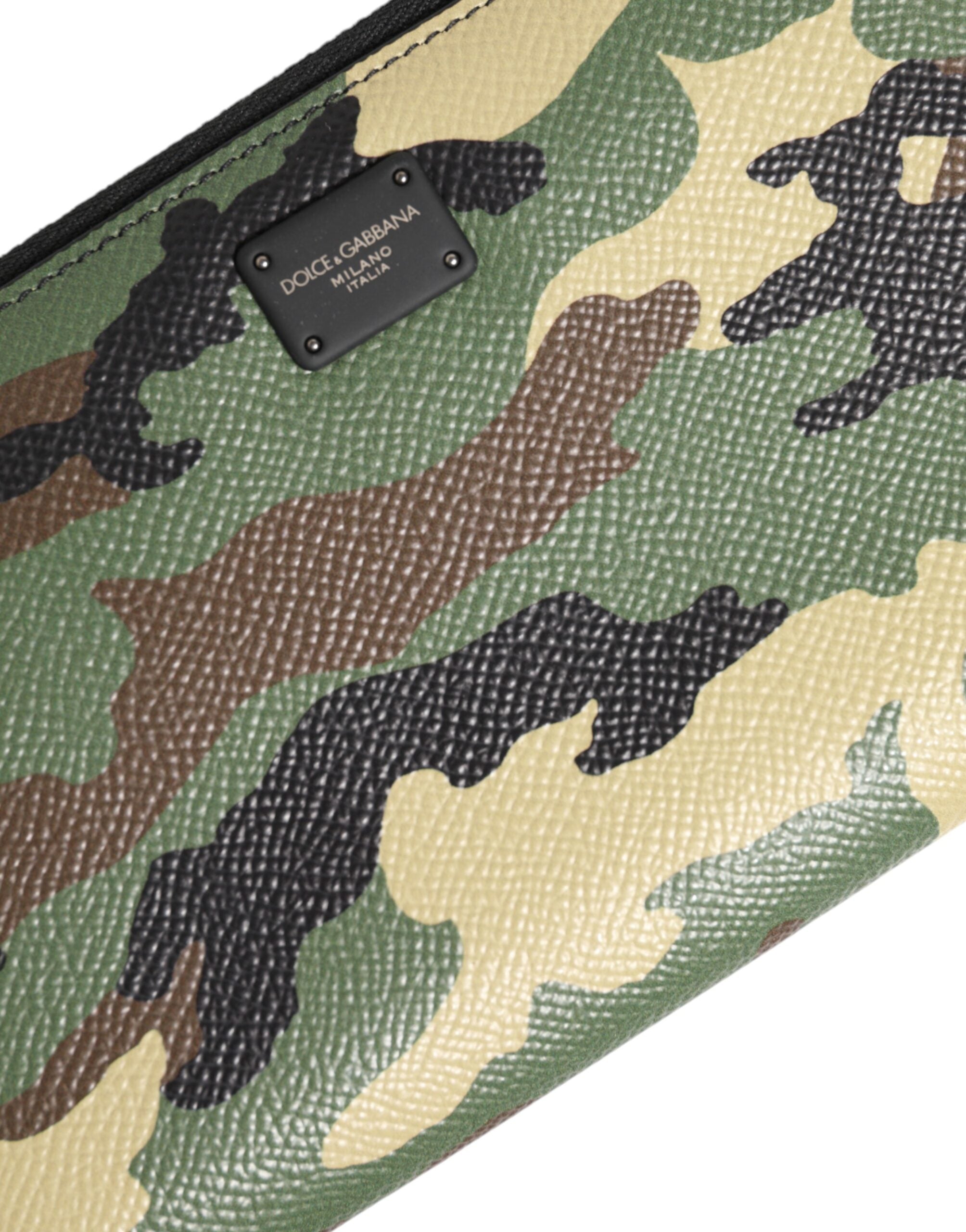 Мъжки камуфлажен клъч портфейл Men’s clutch wallet DOLCE & GABBANA BP1672 AZ657 HHK25 Camouflage logo view