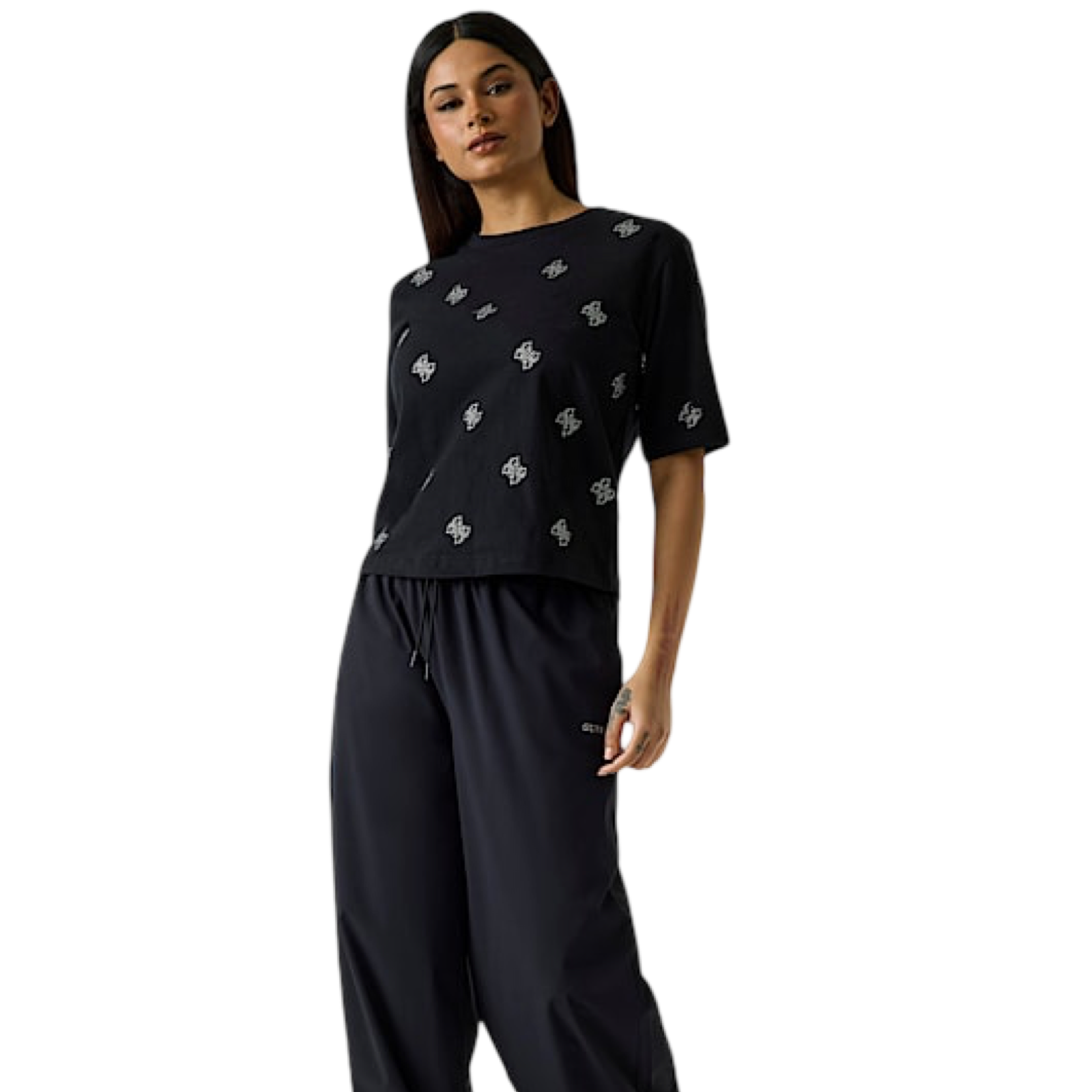 Дамска тениска Guess Women T-shirt V6GI18K2985 JBLK Side View