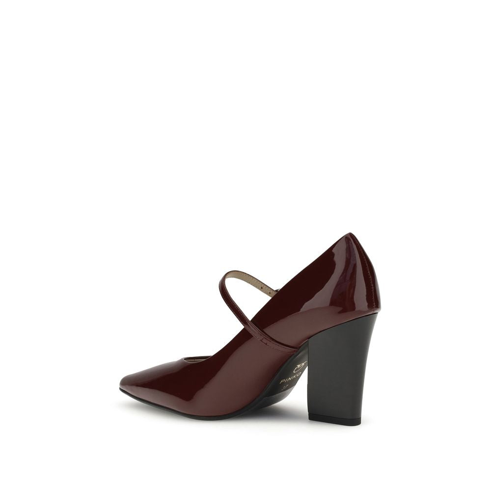 Дамски обувки на токчета Women’s shiny heels PINKO Viola SD0415E002P61 Burgundy 8 cm back angled view