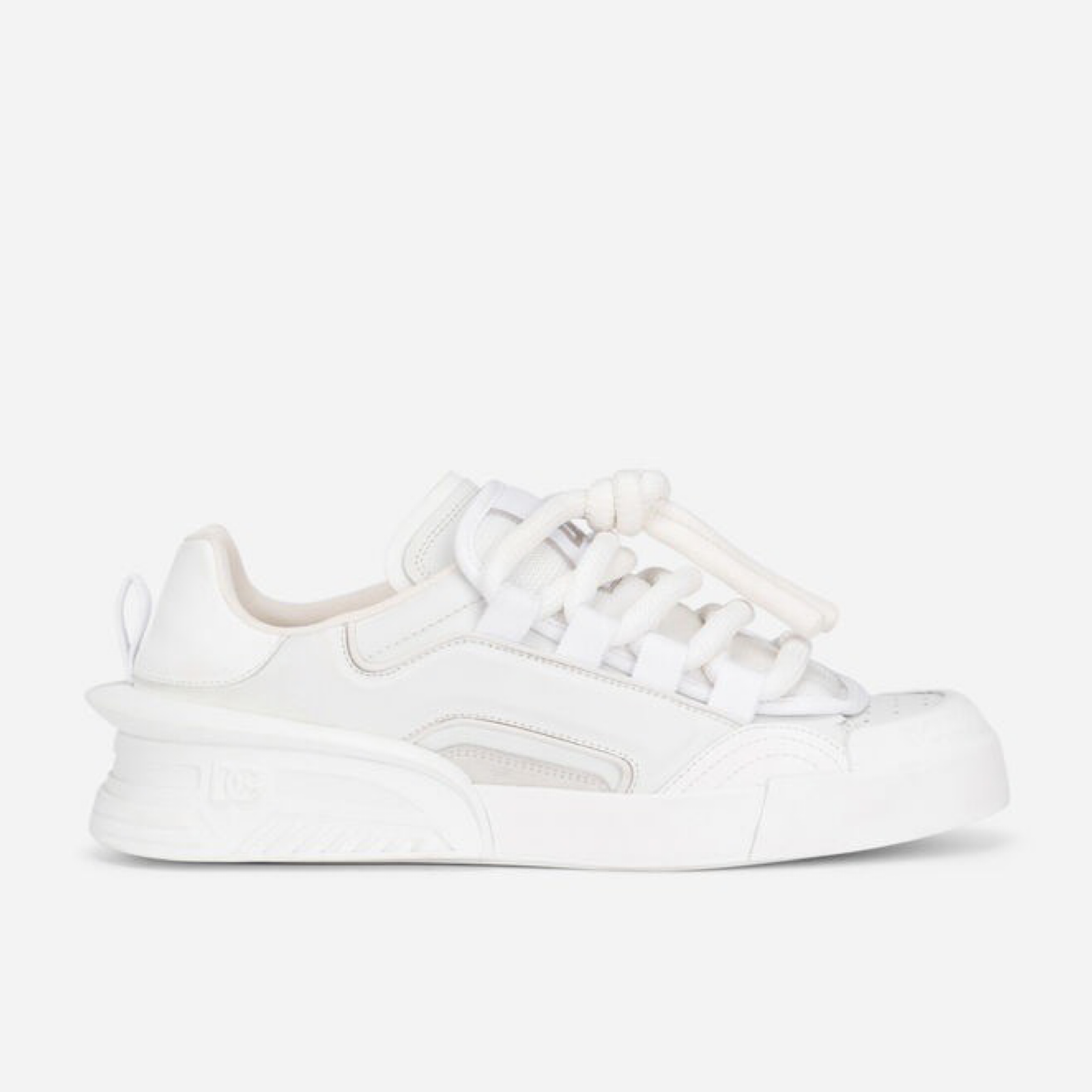 Мъжки бели кецове Dolce & Gabbana Portofino Men Sneakers CS2061 AB950 8B930 Lateral View