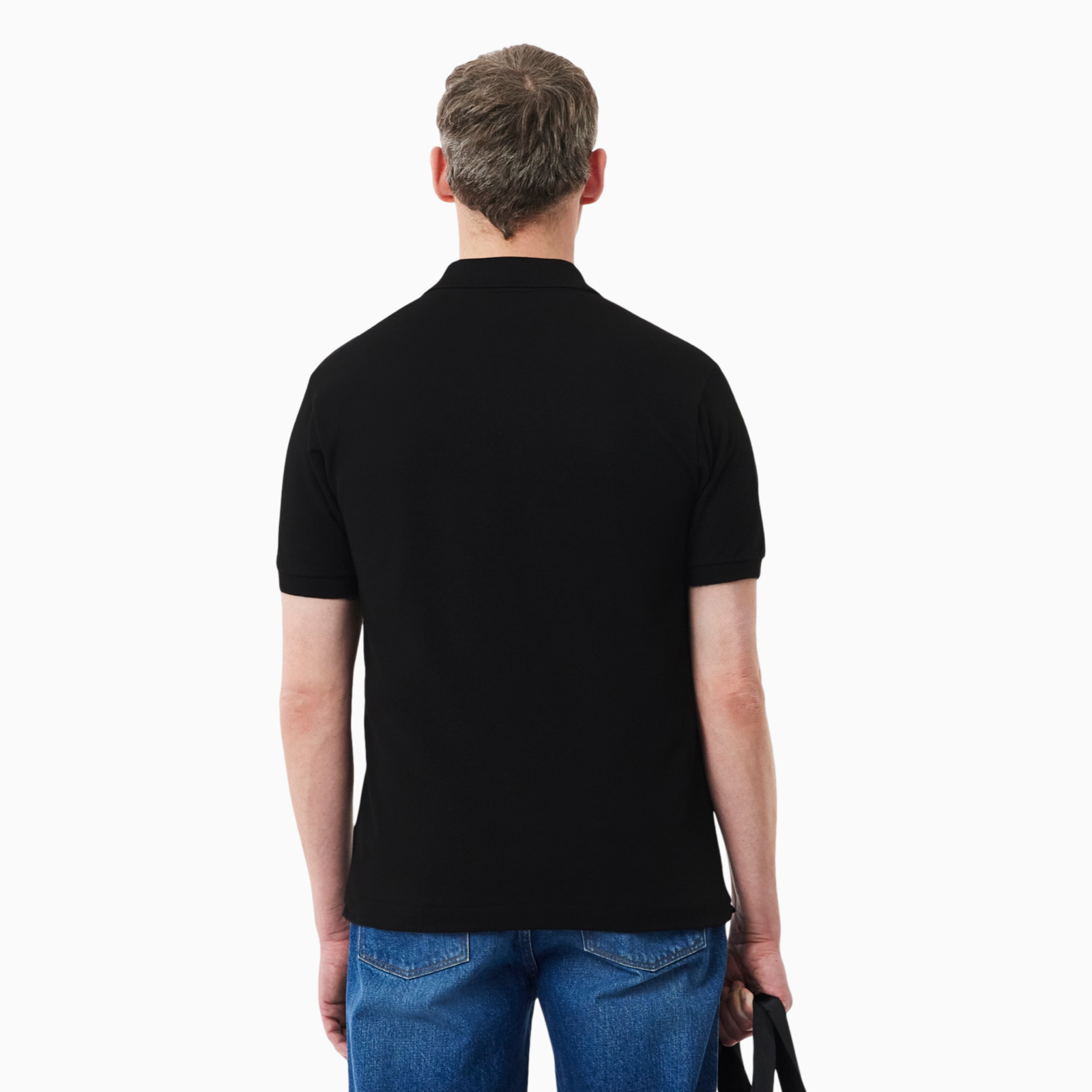 Мъжка черна поло тениска Lacoste Men Polo L1212-00-031 Back View