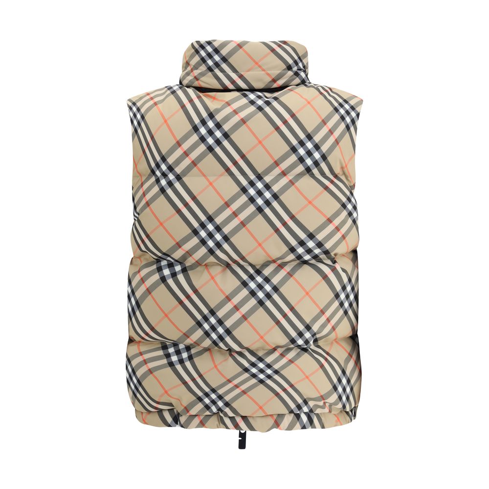 Burberry Check Vest Down Jacket