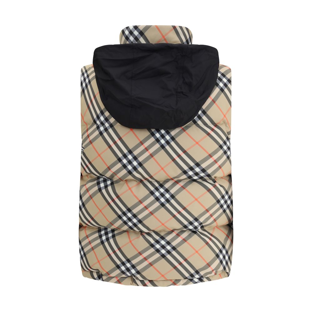 Burberry Check Vest Down Jacket