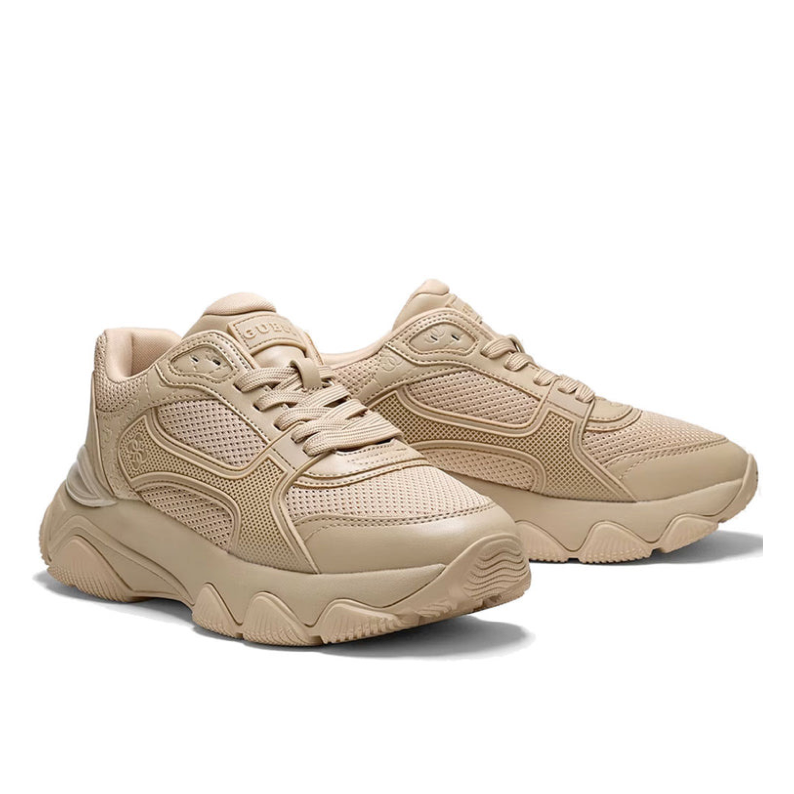 Дамски бежови маратонки Guess Mazzy Women Sneakers FLTMZZELE12 NUDE Front View