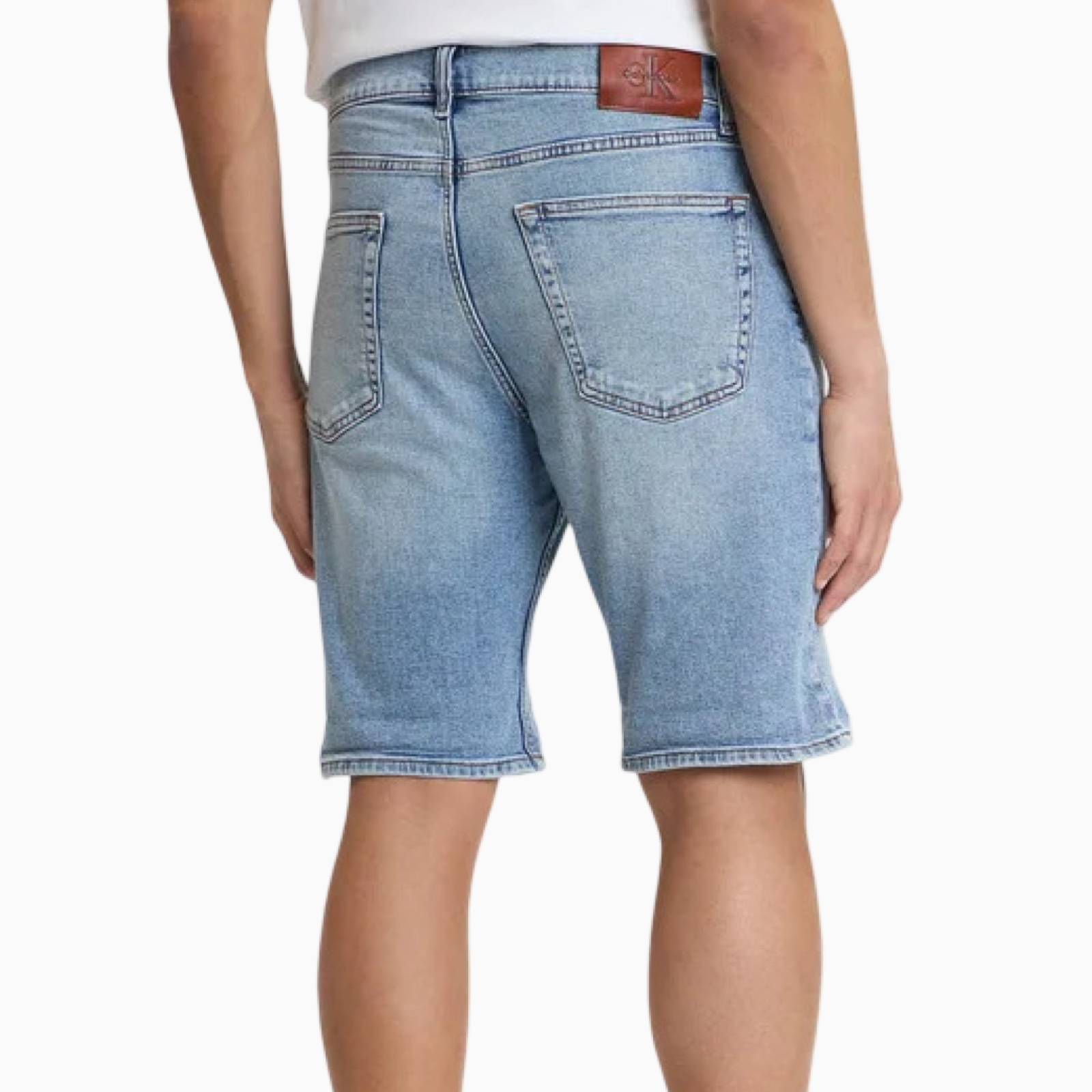 Мъжки къси дънки Calvin Klein Jeans Men Shorts LV04RF920G 57O Back View