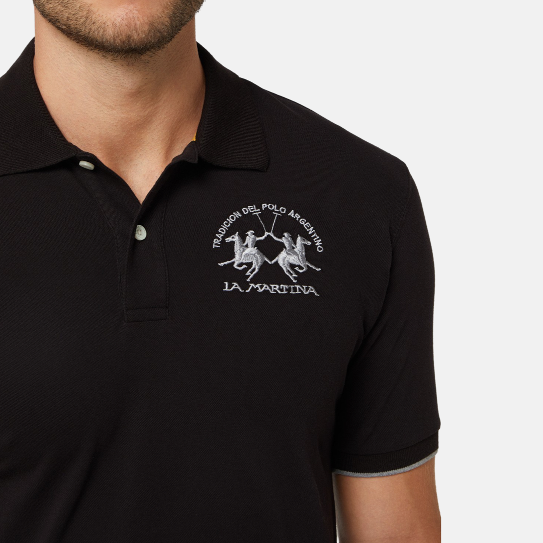 Мъжка черна поло тениска La Martina
CCMP01 PK001 09999