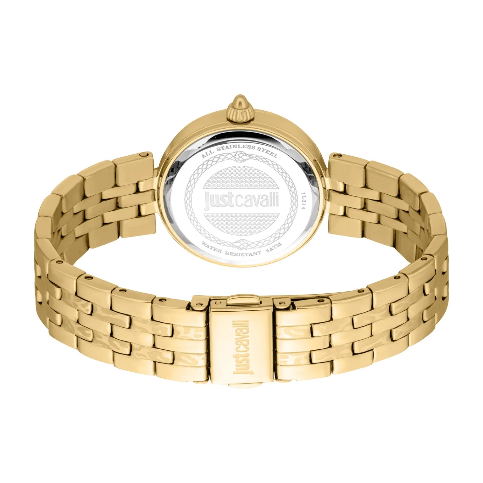 Дамски часовник Women’s watch Just Cavalli Animalier Preziosa JC1L314M0055 Yellow gold/Silver grey