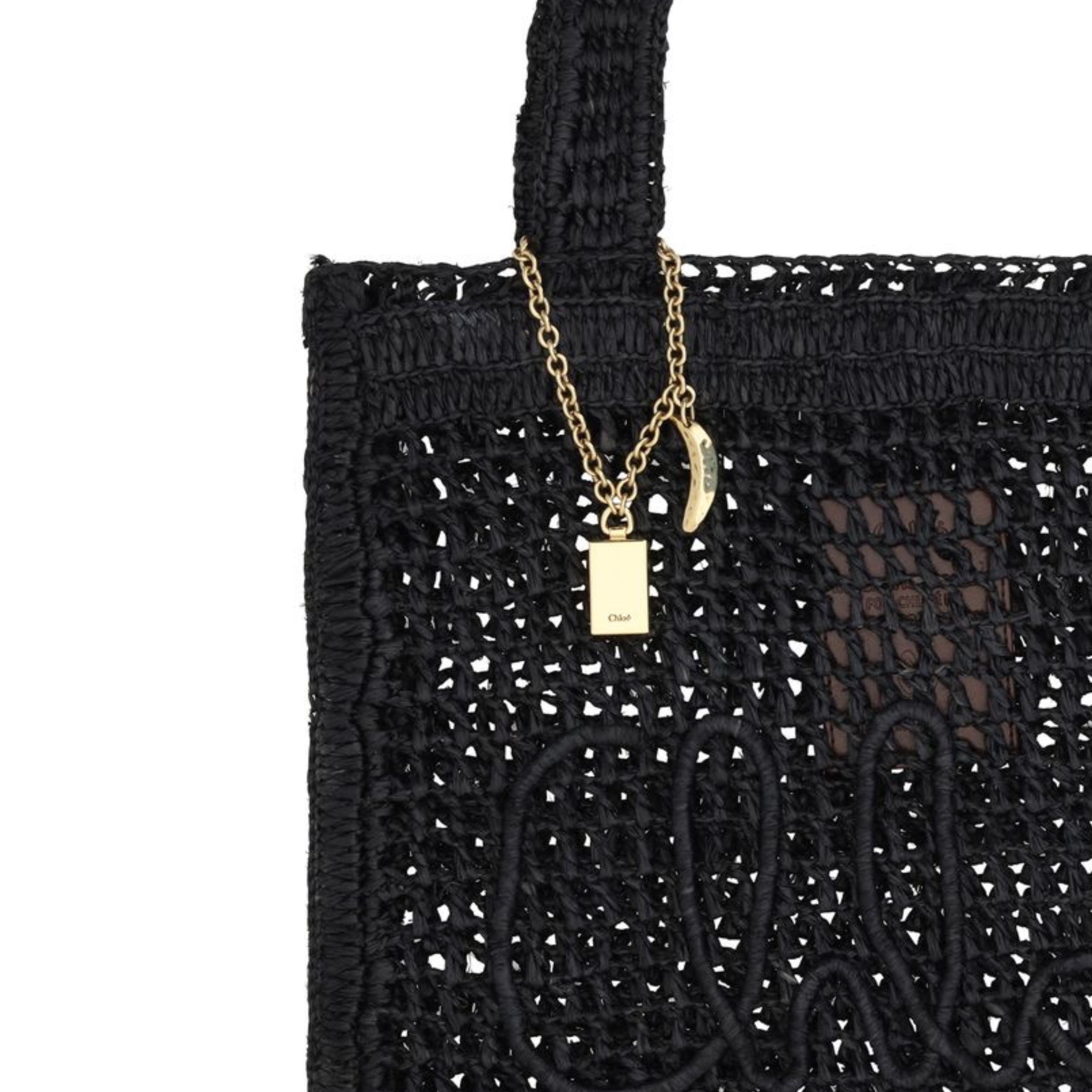 Дамска лятна чанта Chloé summer banana Tote Bag CH25US901P08 001 cropped view
