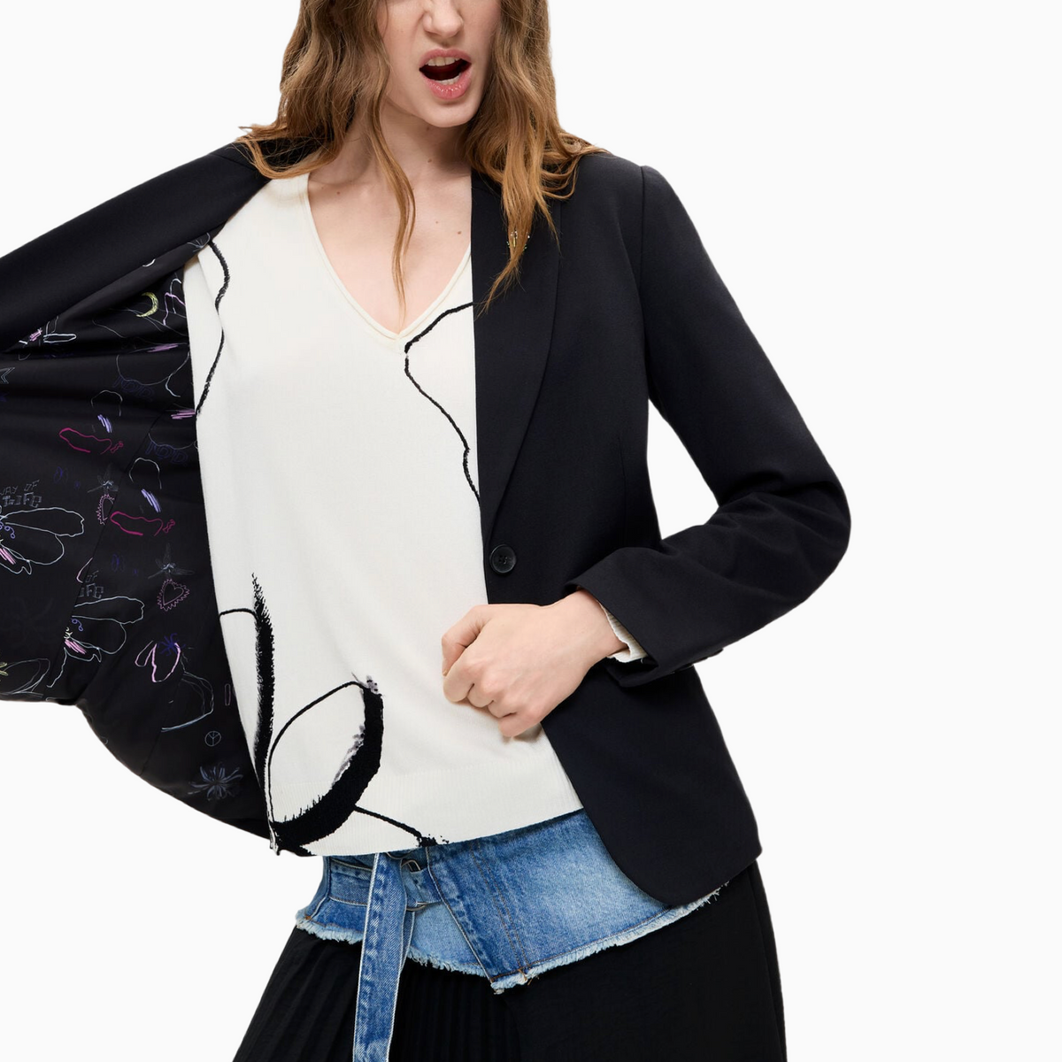 Дамско сако Desigual Women Blazer 26WWEW46 2000 Front View