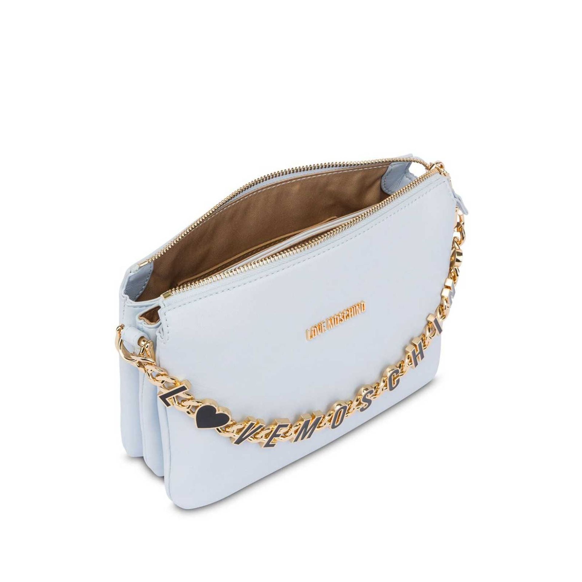 Дамска чанта Women’s shoulder bag Love Moschino JC4072PP1ML1371A light blue top view