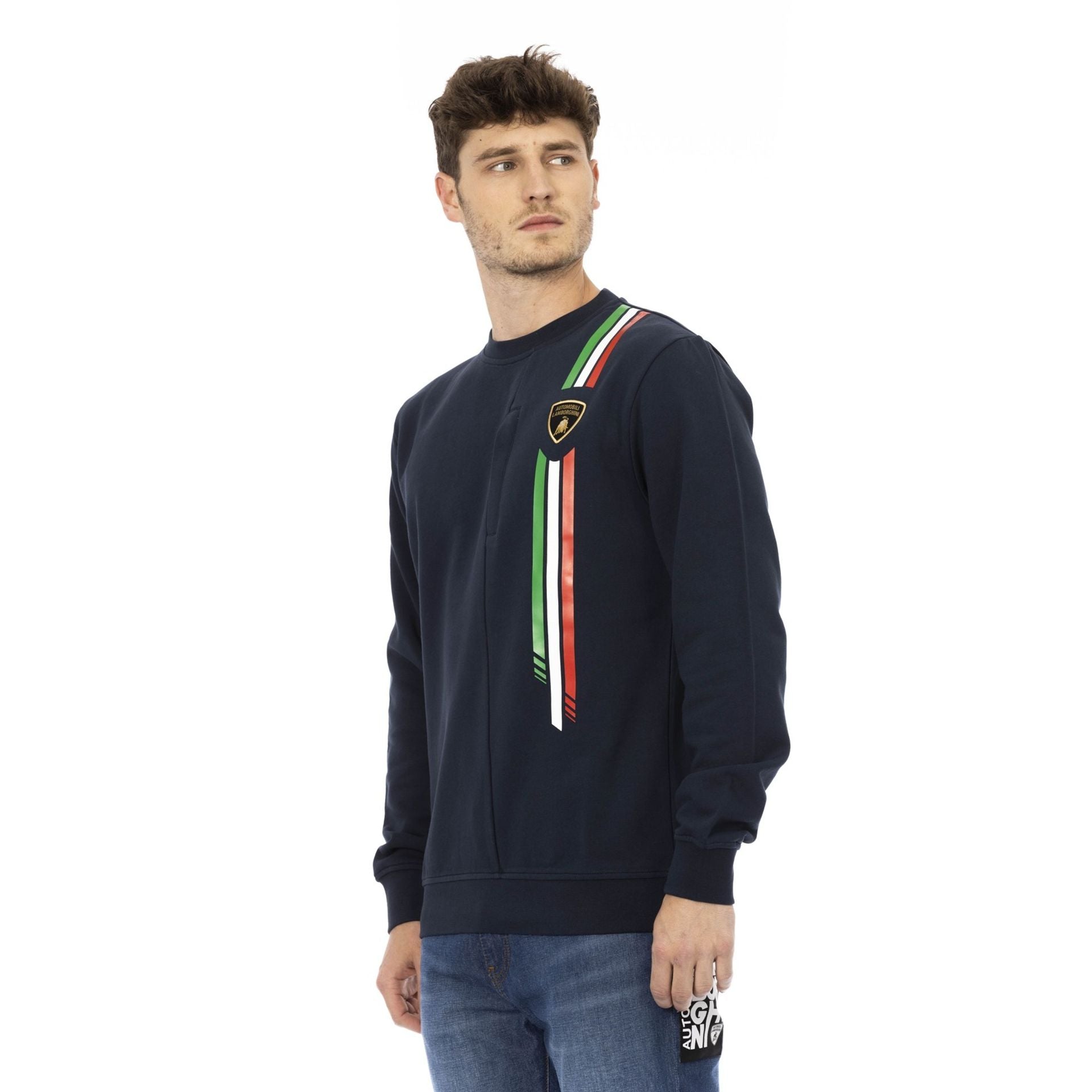 Мъжкa блуза Men’s sweatshirt Automobili Lamborghini 72XBI017CJ315 240 BLU ACHELOS angled view