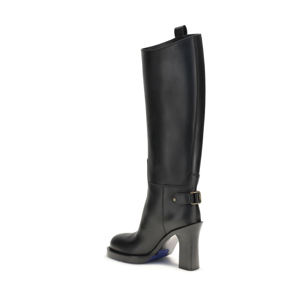 Дамски кавалерийски ботуши Women’s cavalier boots Burberry 81144061 back angled view