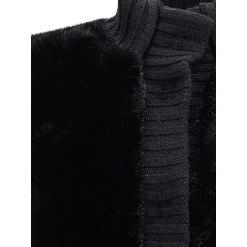 Дамски елек Women’s long vest in faux fur PINKO 105402A2PIZ99 Black cropped view