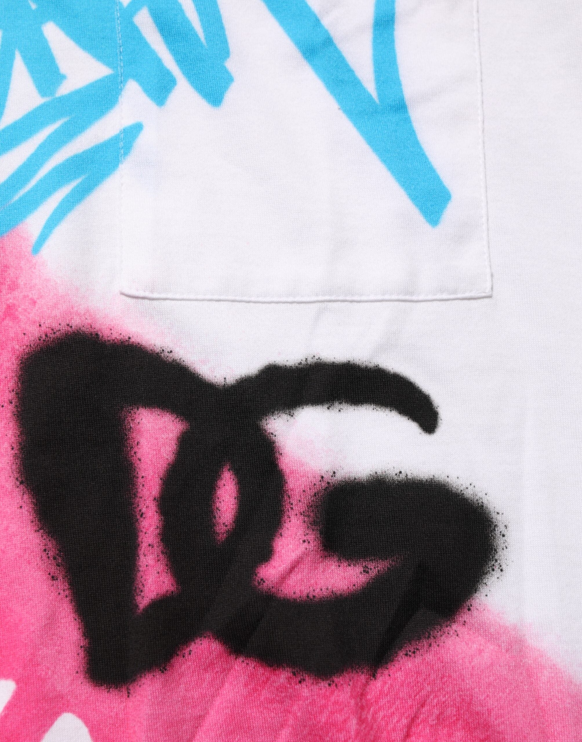 Мъжка тениска Men’s t-shirt DOLCE & GABBANA G8PA5T HI70P White close up DG view